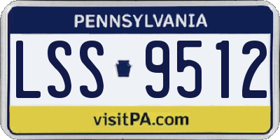 PA license plate LSS9512