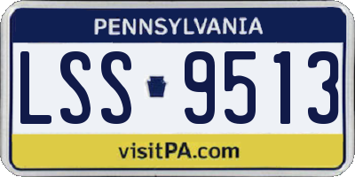 PA license plate LSS9513