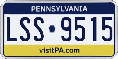 PA license plate LSS9515