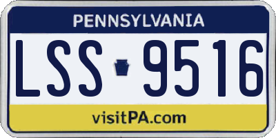 PA license plate LSS9516