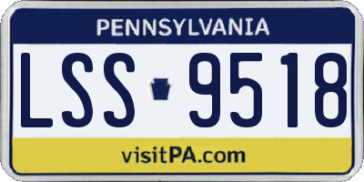 PA license plate LSS9518