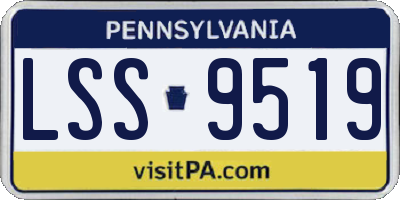 PA license plate LSS9519