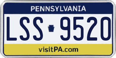 PA license plate LSS9520