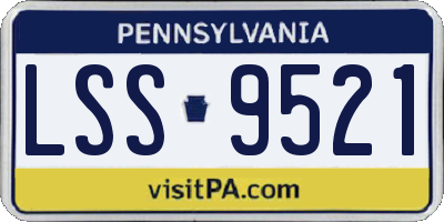 PA license plate LSS9521