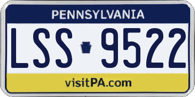 PA license plate LSS9522