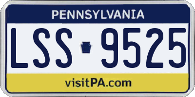 PA license plate LSS9525