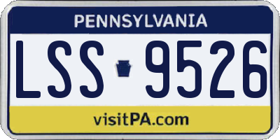PA license plate LSS9526