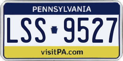 PA license plate LSS9527