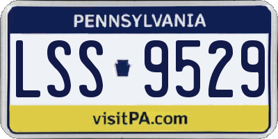 PA license plate LSS9529