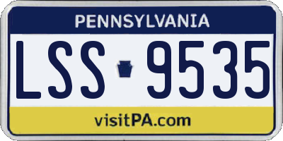 PA license plate LSS9535