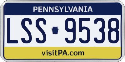 PA license plate LSS9538
