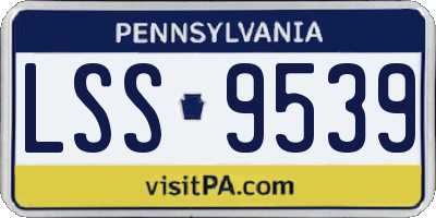 PA license plate LSS9539