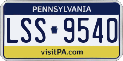 PA license plate LSS9540