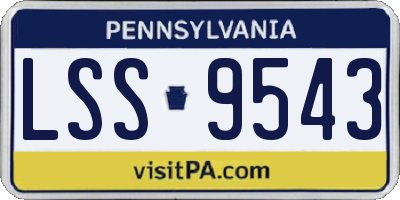 PA license plate LSS9543