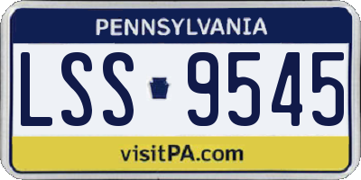 PA license plate LSS9545