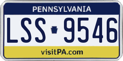 PA license plate LSS9546