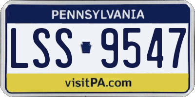 PA license plate LSS9547