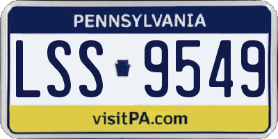 PA license plate LSS9549