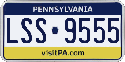 PA license plate LSS9555