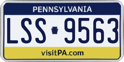 PA license plate LSS9563