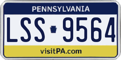 PA license plate LSS9564