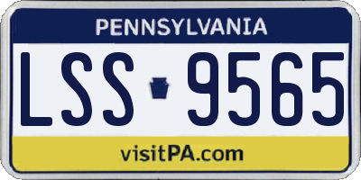 PA license plate LSS9565