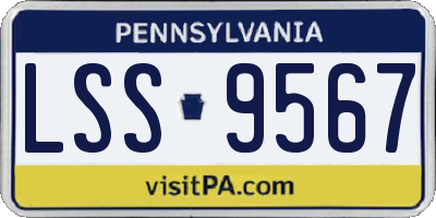 PA license plate LSS9567