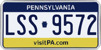 PA license plate LSS9572