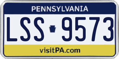 PA license plate LSS9573