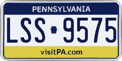 PA license plate LSS9575