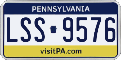 PA license plate LSS9576