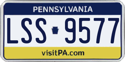 PA license plate LSS9577
