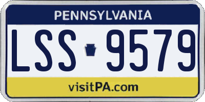PA license plate LSS9579