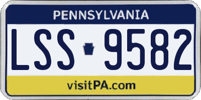 PA license plate LSS9582