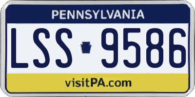 PA license plate LSS9586