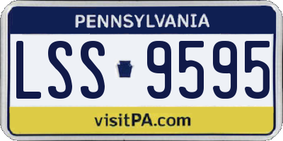 PA license plate LSS9595