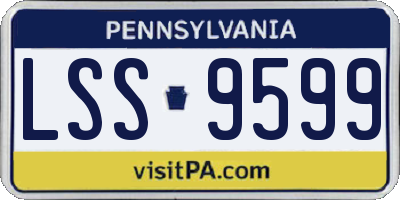 PA license plate LSS9599