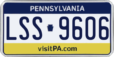 PA license plate LSS9606