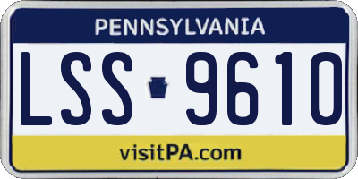 PA license plate LSS9610