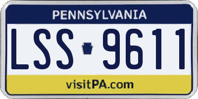 PA license plate LSS9611
