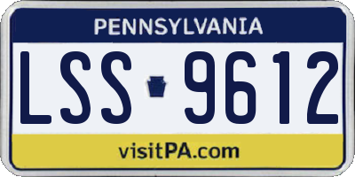PA license plate LSS9612