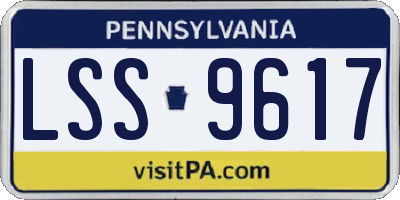 PA license plate LSS9617