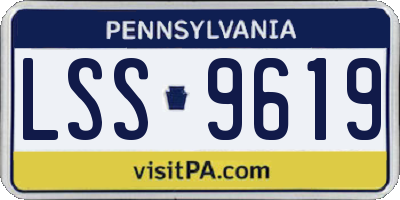 PA license plate LSS9619