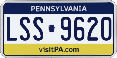 PA license plate LSS9620