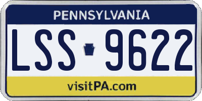 PA license plate LSS9622