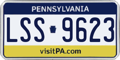 PA license plate LSS9623