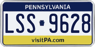 PA license plate LSS9628