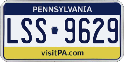 PA license plate LSS9629