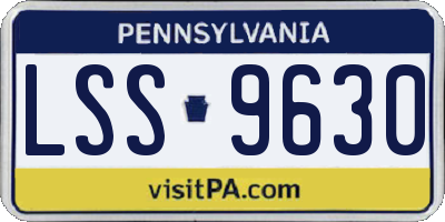 PA license plate LSS9630