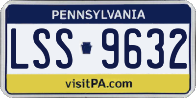 PA license plate LSS9632